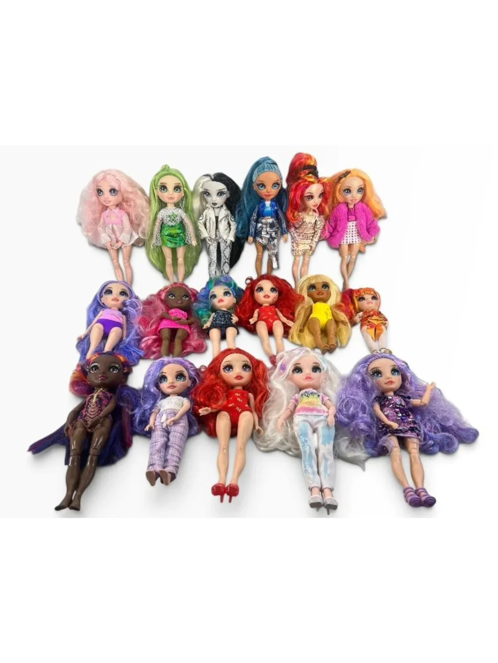 lot of 17 MGA Rainbow High Shadow High Doll Bundle most with clothes shoes